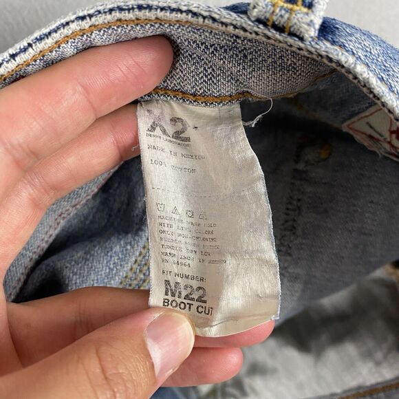 X2 Jeans M22 Bootcut Jeans Men's 31Wx30L Light Wash Denim Distressed - Picture 6 of 10